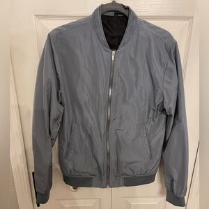 Zara Men's Bluish Gray Bomber Jacket